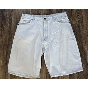 VINTAGE LEVI'S 550 SHORTS RELAXED FIT SIZE 36 10" ORANGE TAB BERMUDA LIGHT WASH